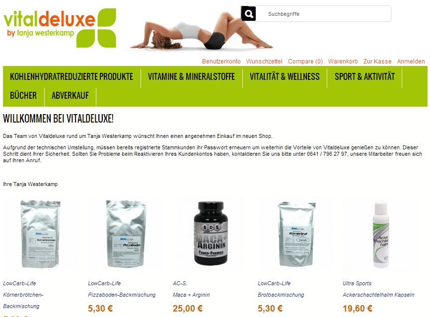 vitaldeluxe.de Screenshot