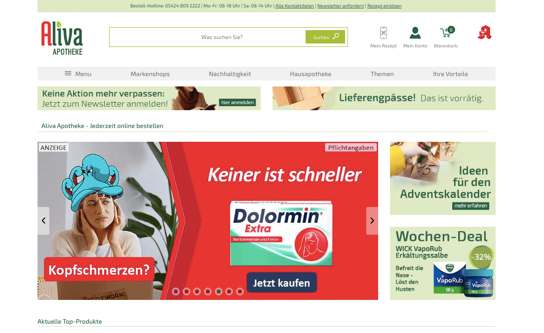 Aliva-Apotheke Screenshot
