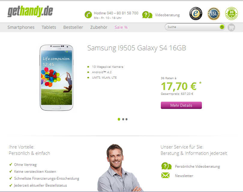 gethandy.de Screenshot