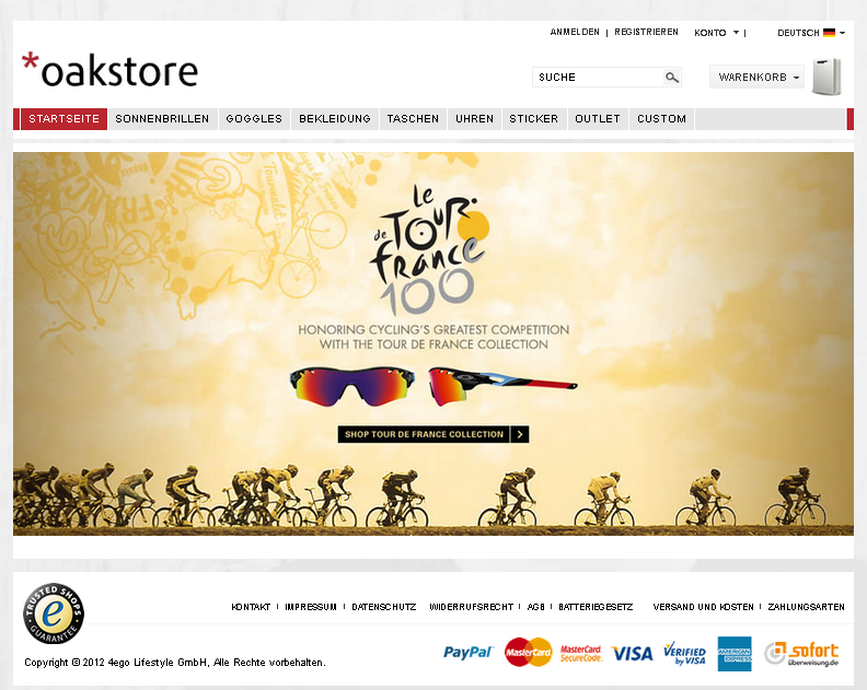 oakstore.de Screenshot