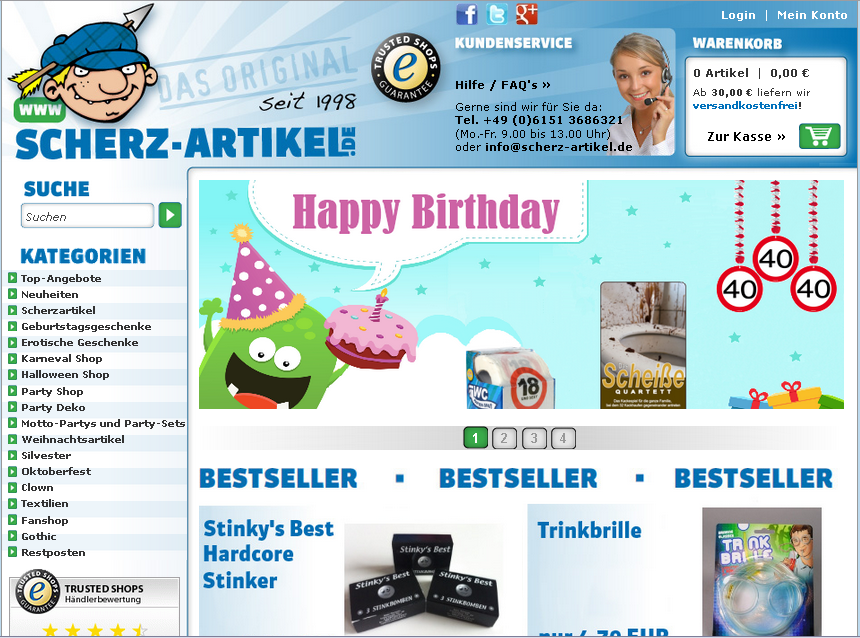 Scherz-Artikel.de Screenshot