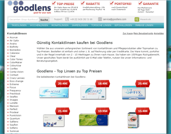 Goodlens.com Screenshot