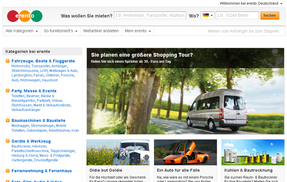 erento Screenshot