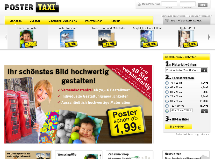 Postertaxi Screenshot