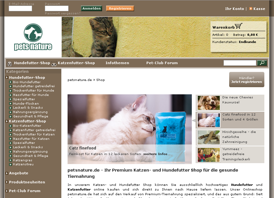 Petsnature Screenshot
