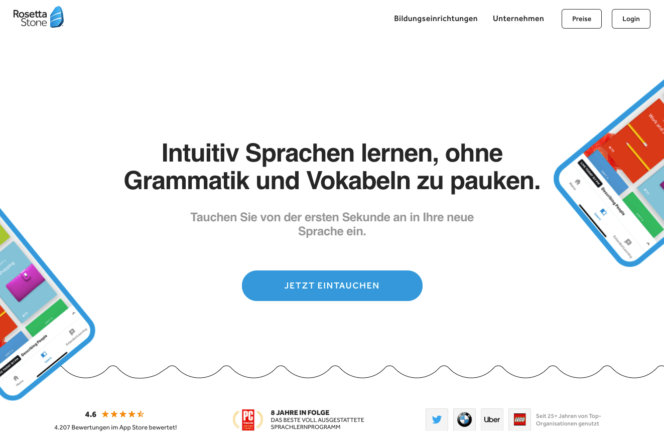 RosettaStone Sprachlernsoftware Screenshot