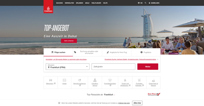 Emirates DE Screenshot