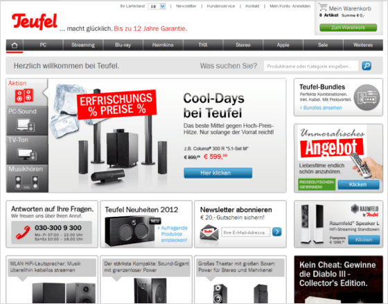 teufel.de Screenshot