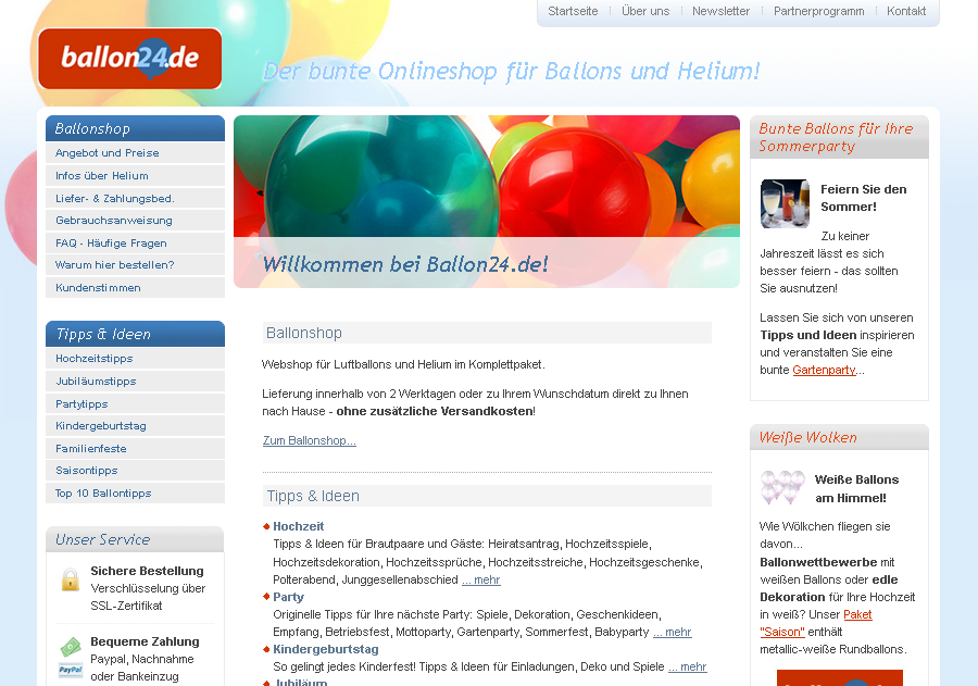 ballon24.de Screenshot