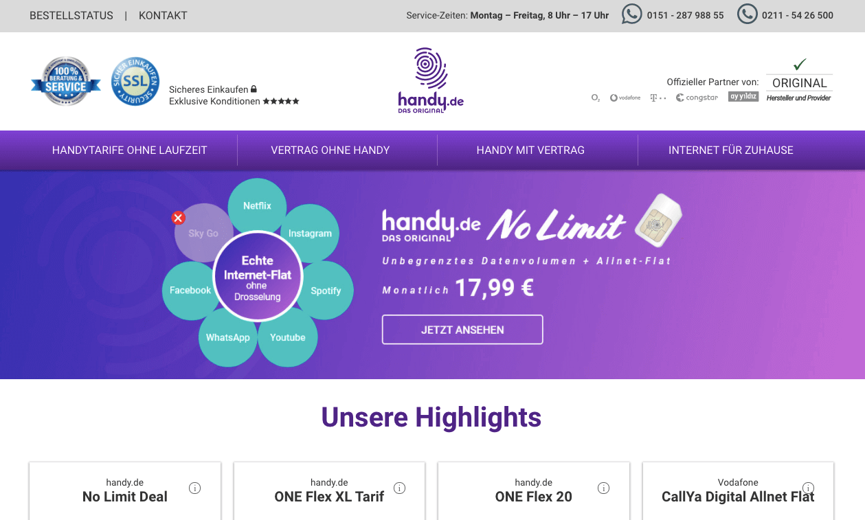 handy.de Screenshot