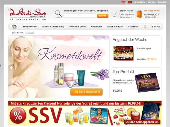 Der Reader´s Digest Shop Screenshot