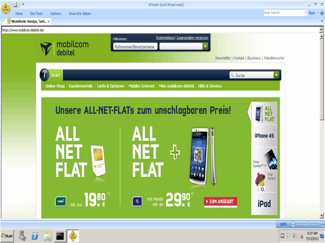 mobilcom-debitel Screenshot