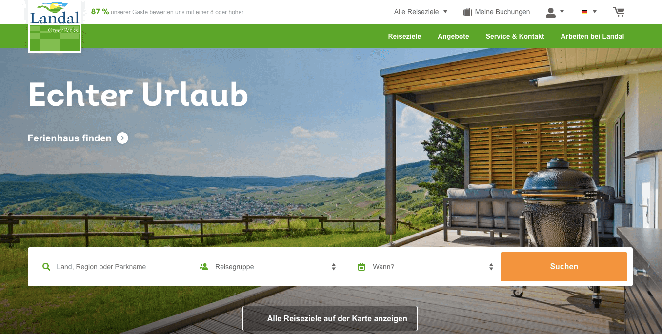 Landal GreenParks Screenshot