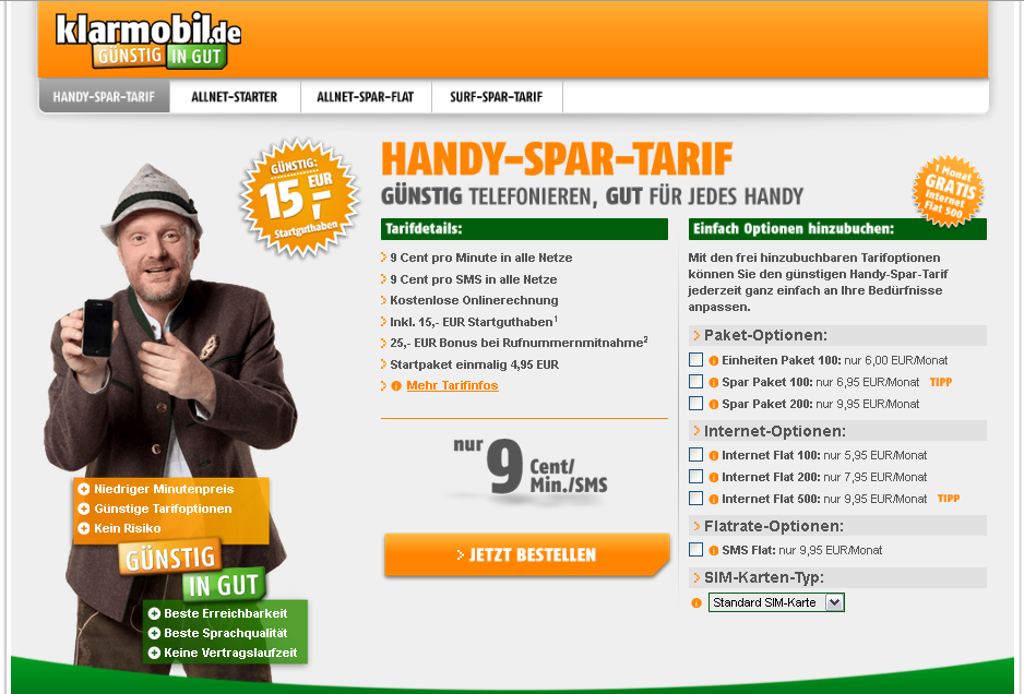 Klarmobil Screenshot