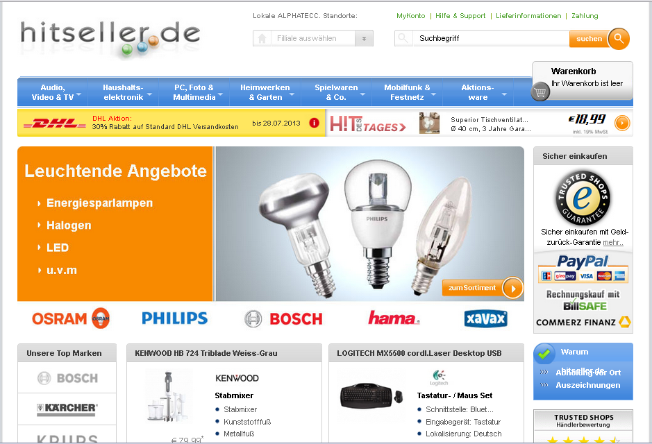 hitseller.de Screenshot