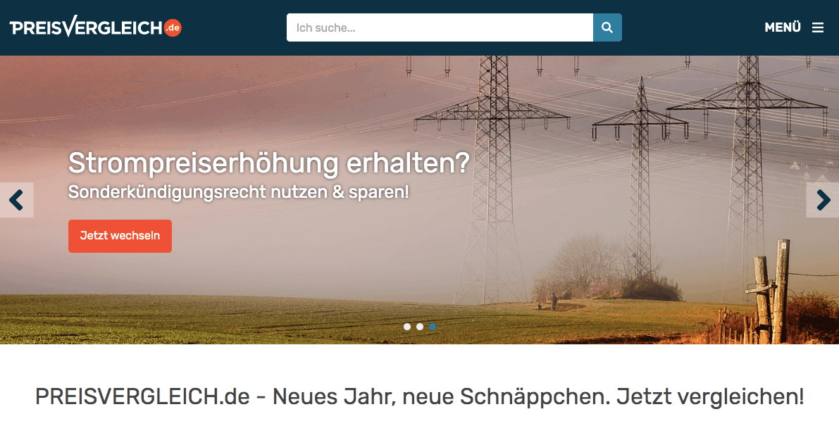 PREISVERGLEICH.de Strom & Gas Screenshot