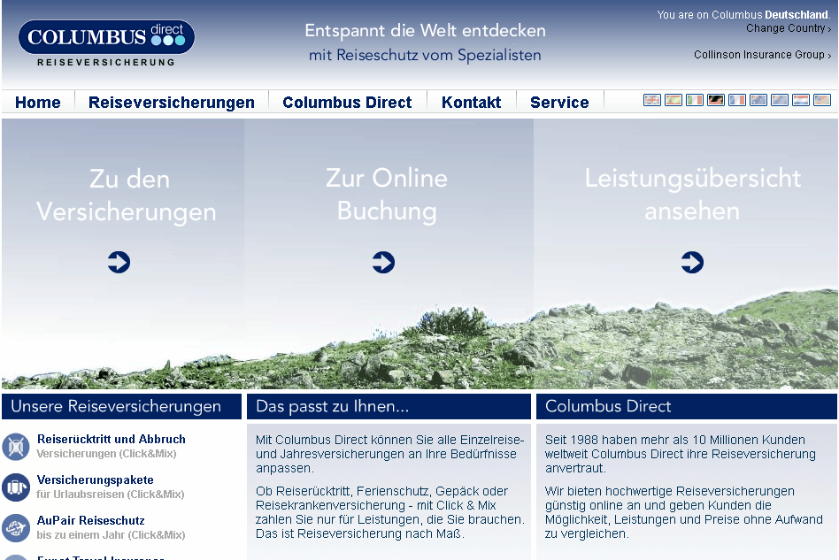 Columbus Direct Screenshot