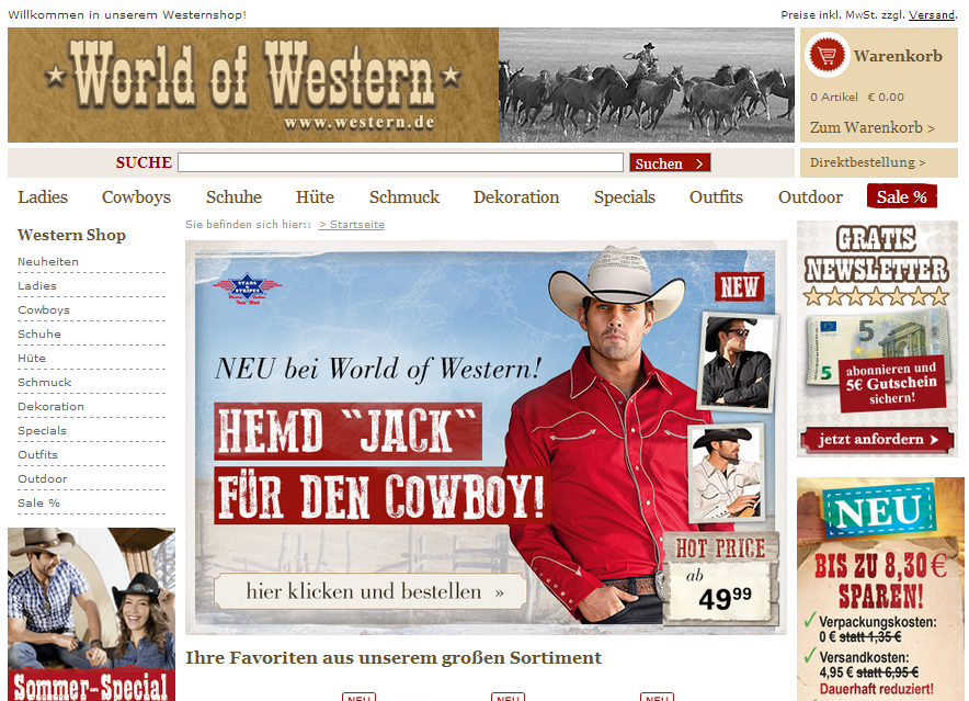 western.de Screenshot