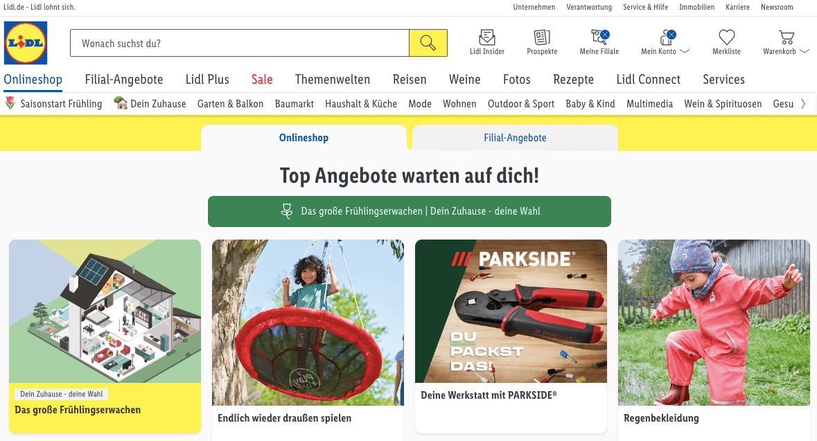 Lidl Shop Screenshot