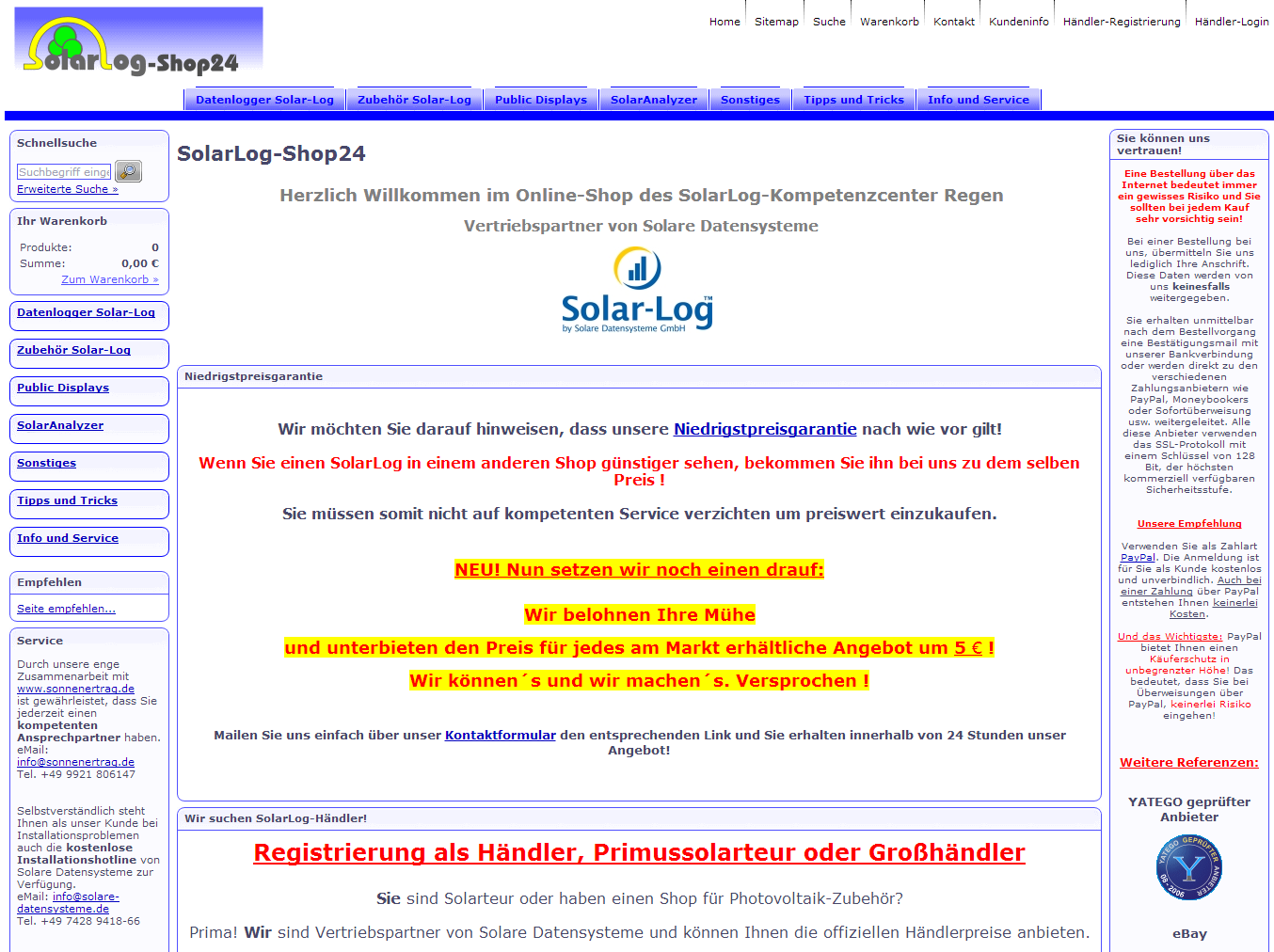 SolarLog-Shop24 Screenshot