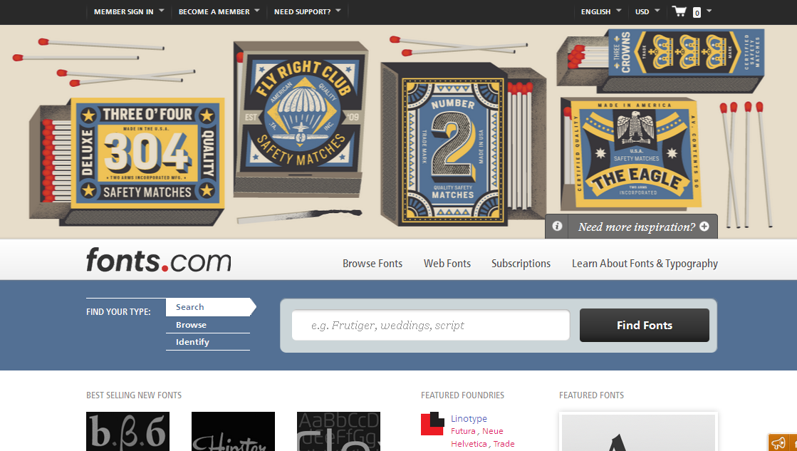 Fonts.com Screenshot