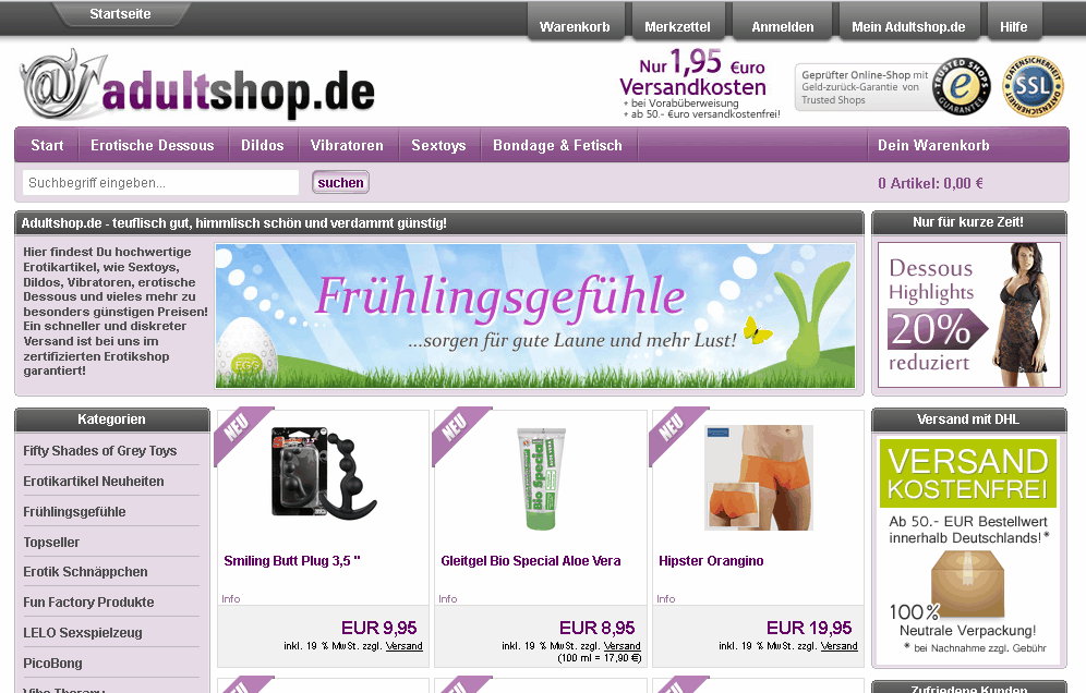 Adultshop Screenshot