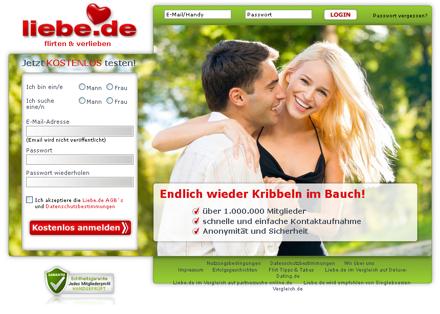 Liebe.de Screenshot
