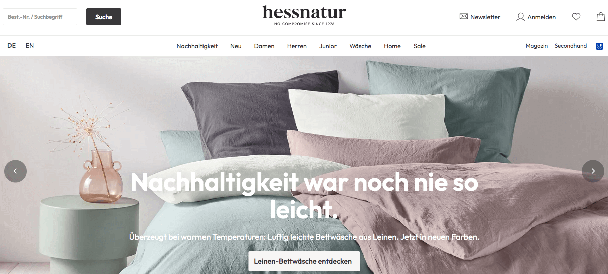 hessnatur Screenshot