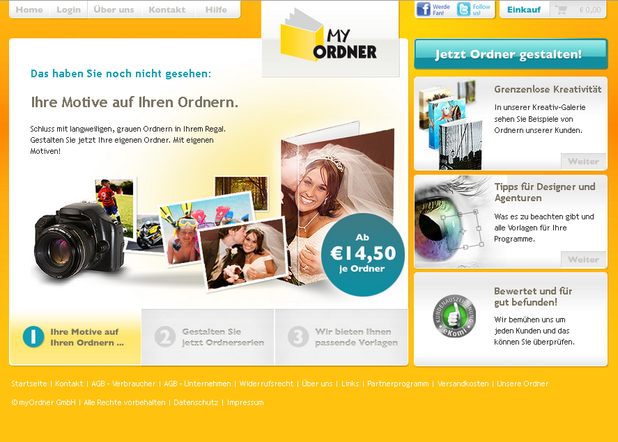 myordner.de Screenshot
