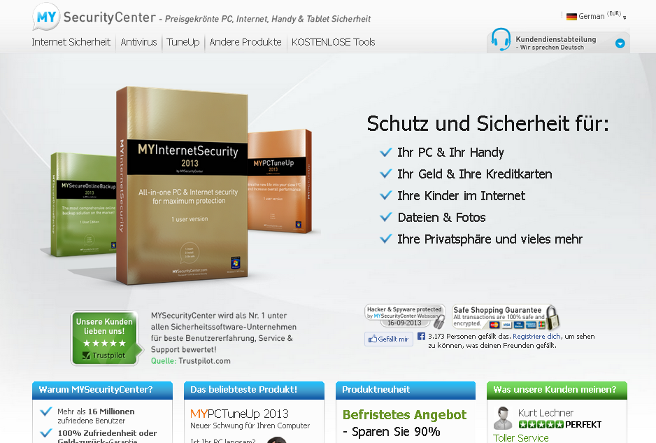 MySecurityCenter Screenshot