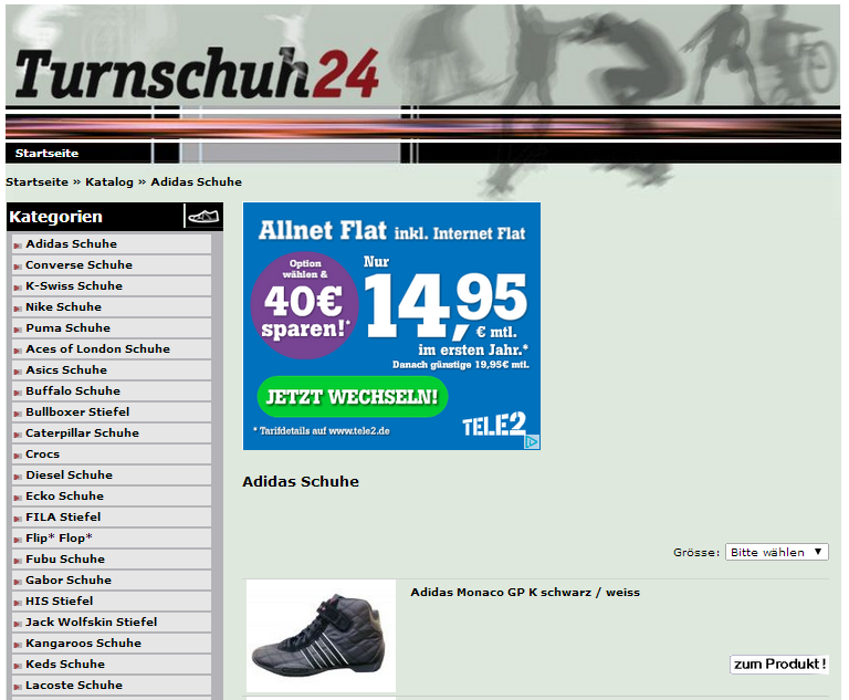 turnschuh24.de Screenshot