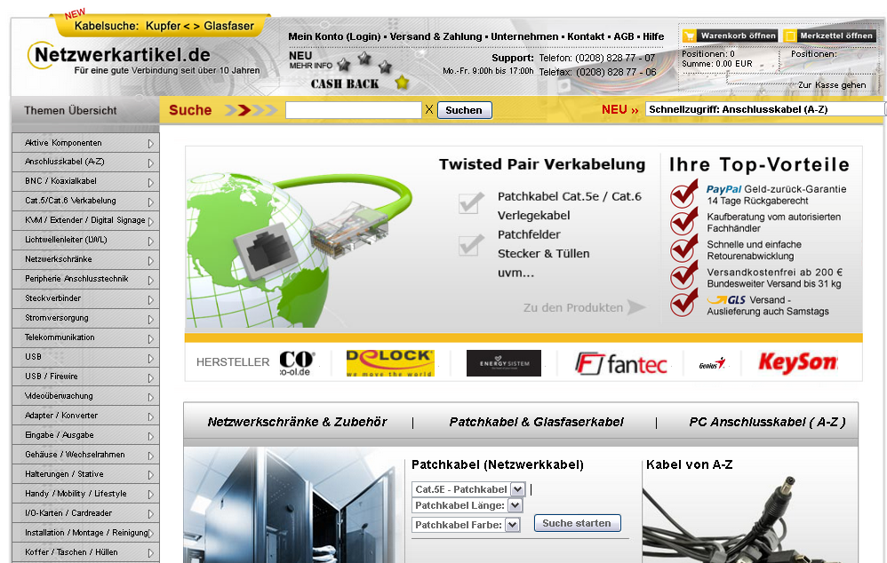 Netzwerkartikel.de Screenshot