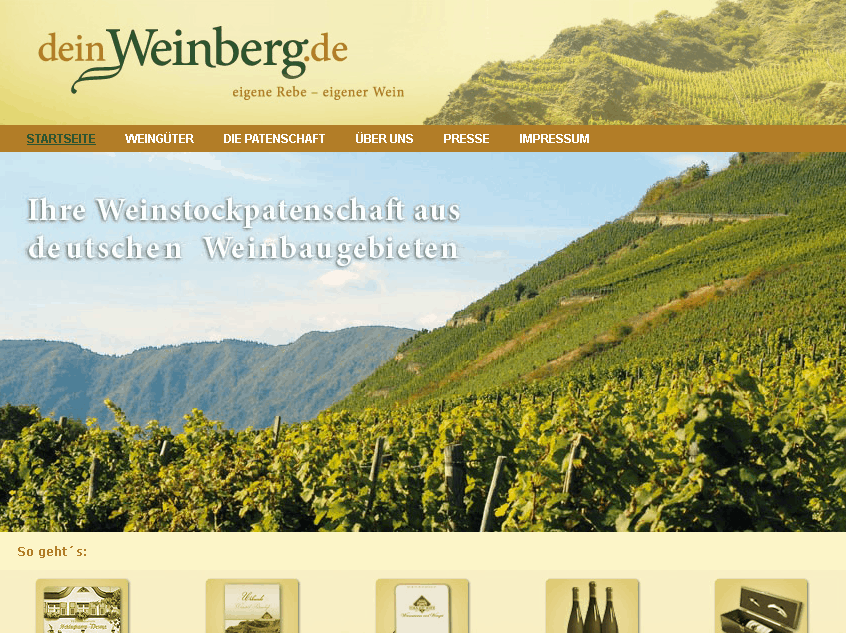 DeinWeinberg.de Screenshot