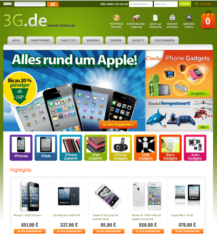 3Gstore Screenshot