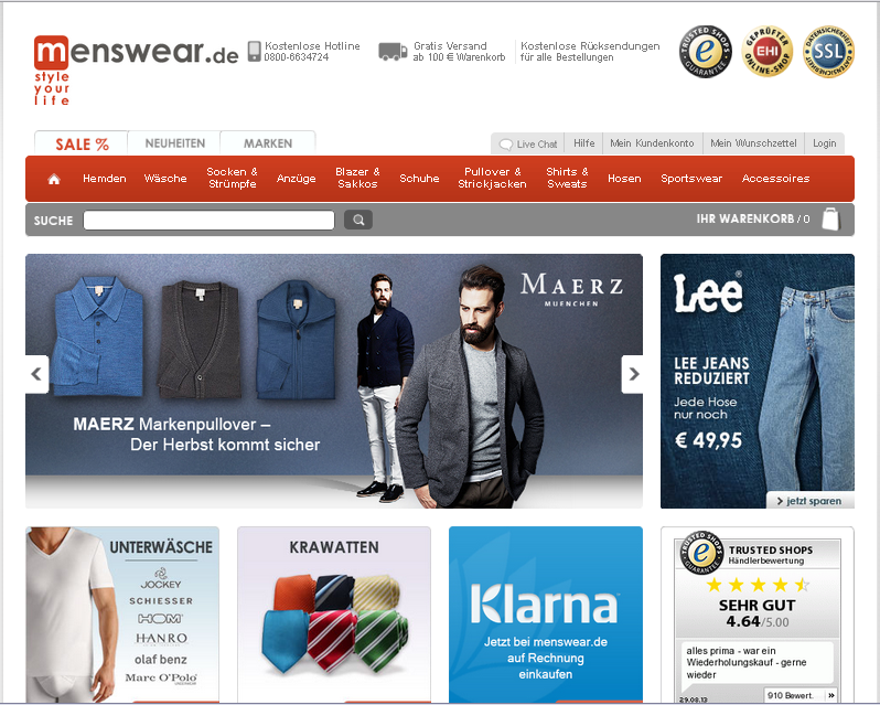 menswear Screenshot