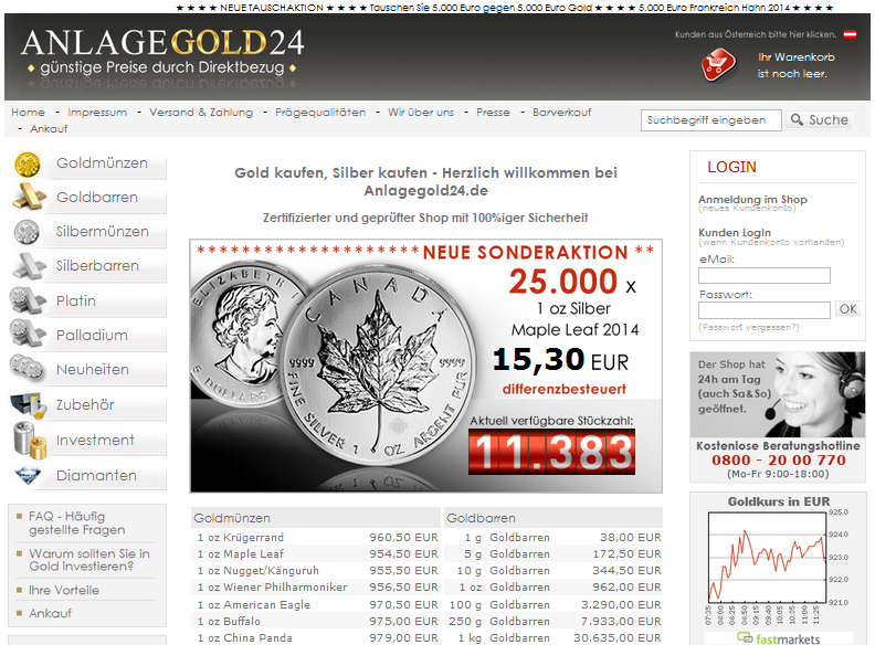 Anlagegold24 Screenshot