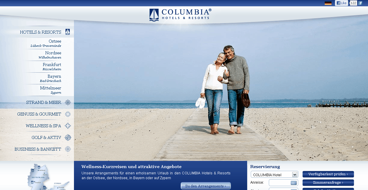 Columbia Hotels & Resort Screenshot