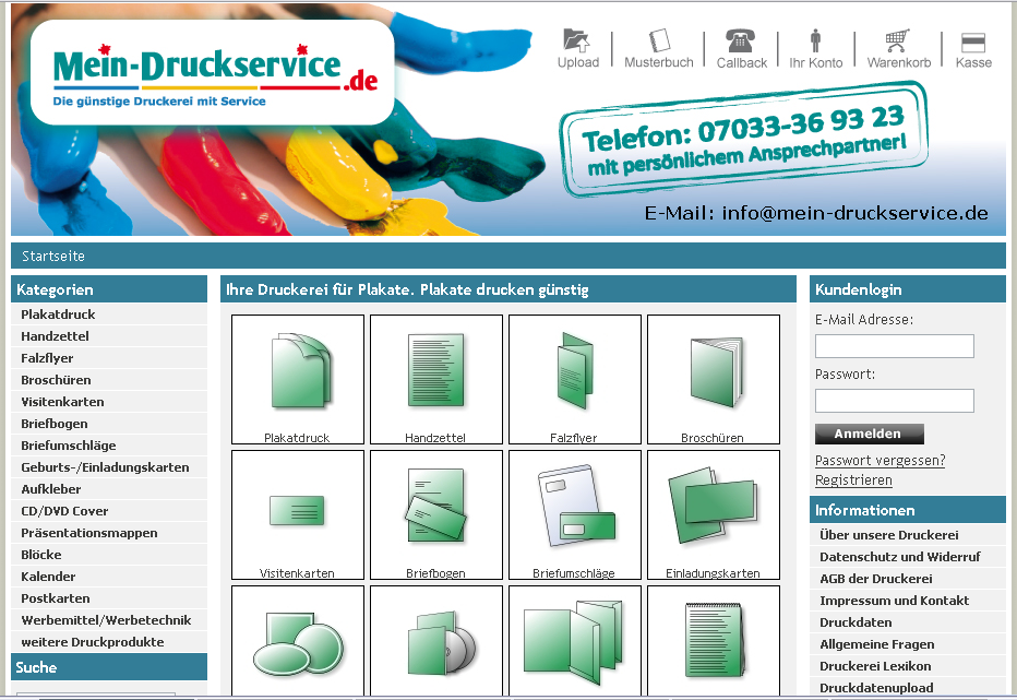 Mein-Druckservice.de Screenshot