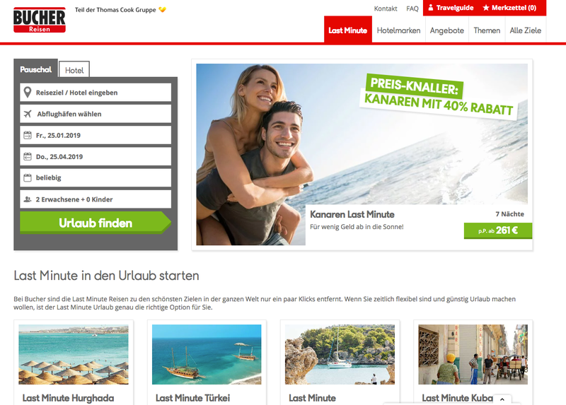Bucher Reisen Screenshot