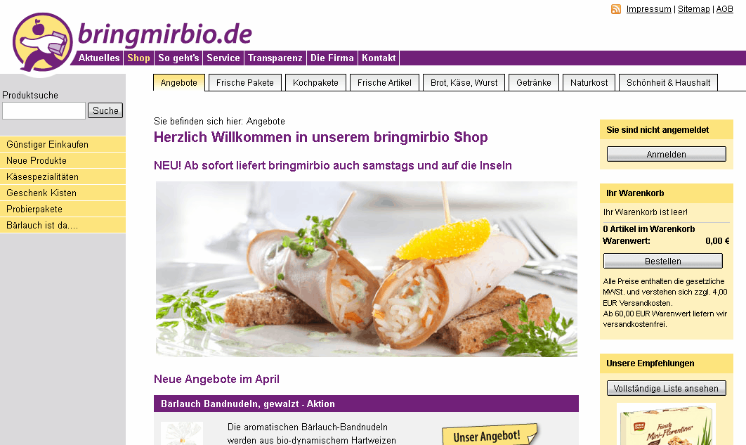 bringmirbio.de Screenshot