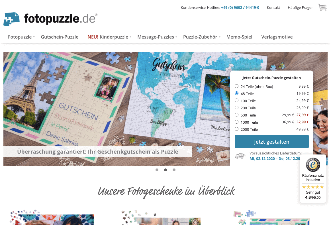 fotopuzzle.de Screenshot