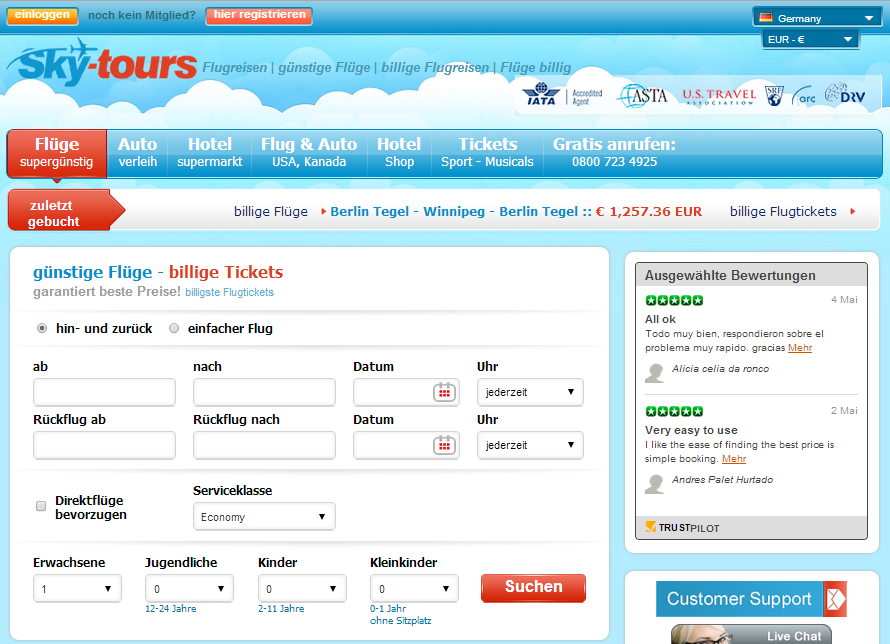 Skytours Screenshot