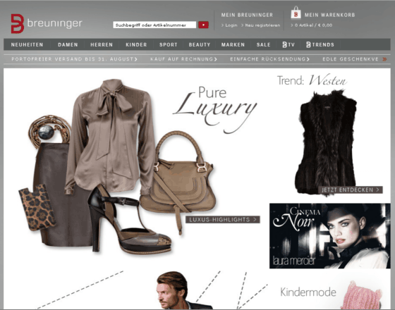 Breuninger Screenshot