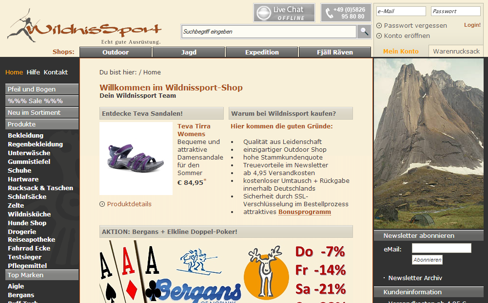 Wildnissport Screenshot