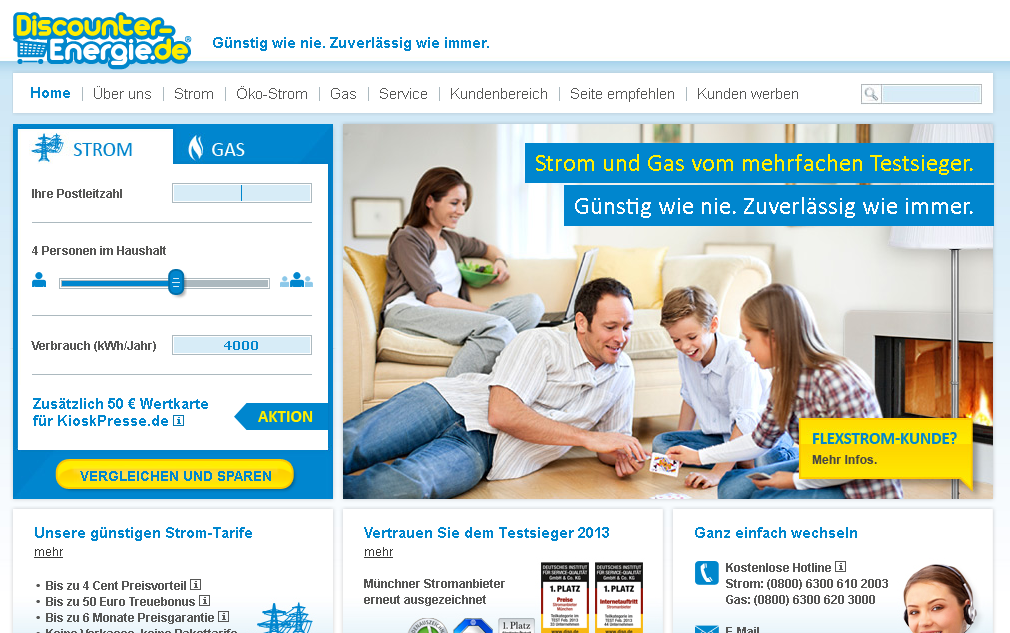 Discounter-Energie Screenshot