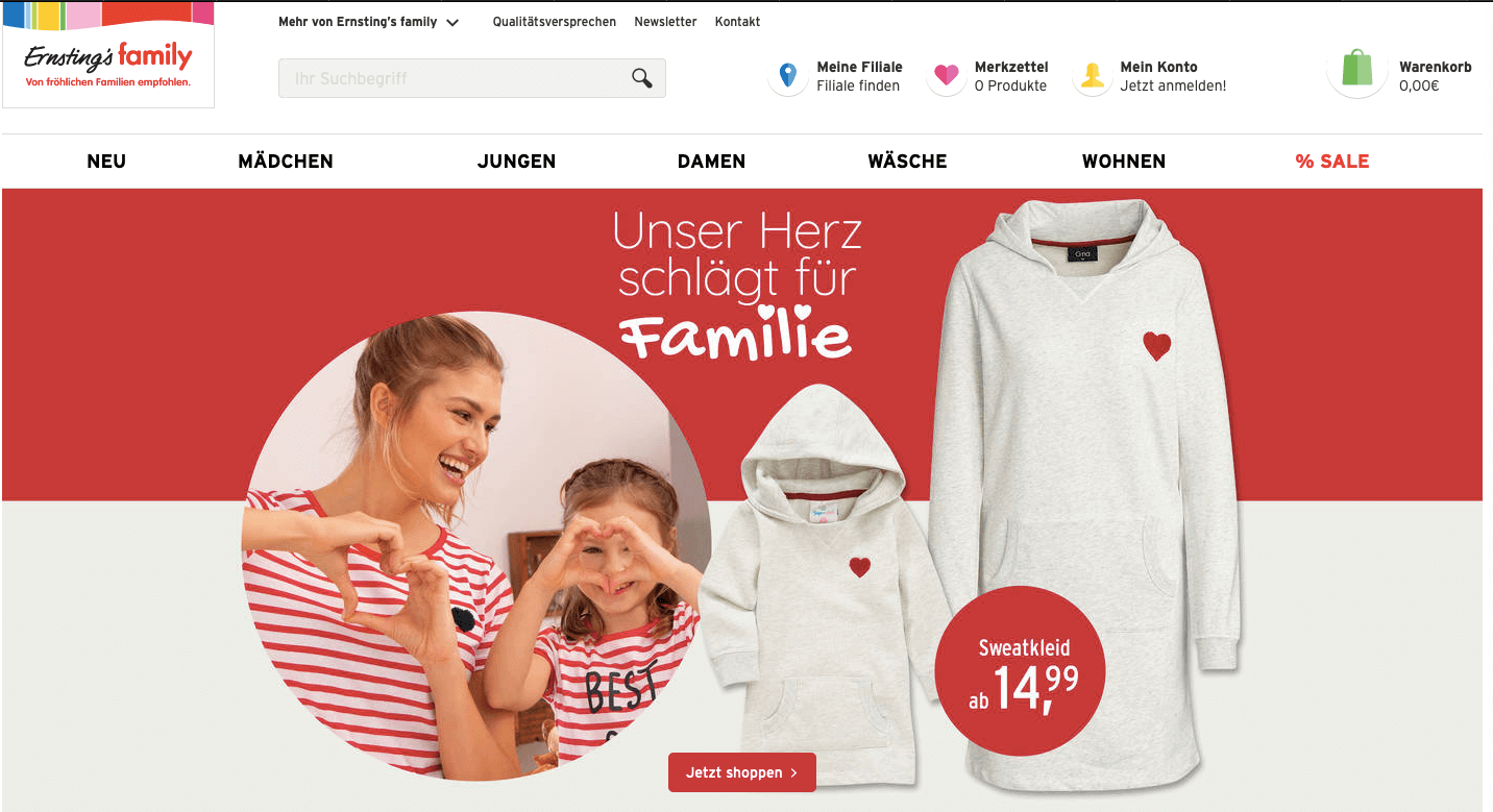 Ernstings-Family AT Screenshot