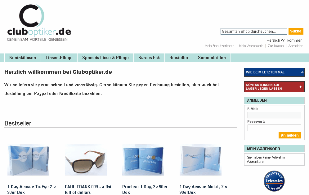 Cluboptiker Screenshot