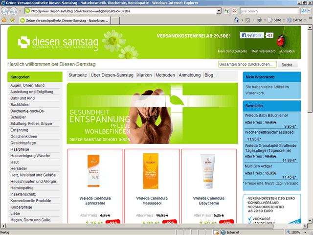 diesen-samstag.de Screenshot