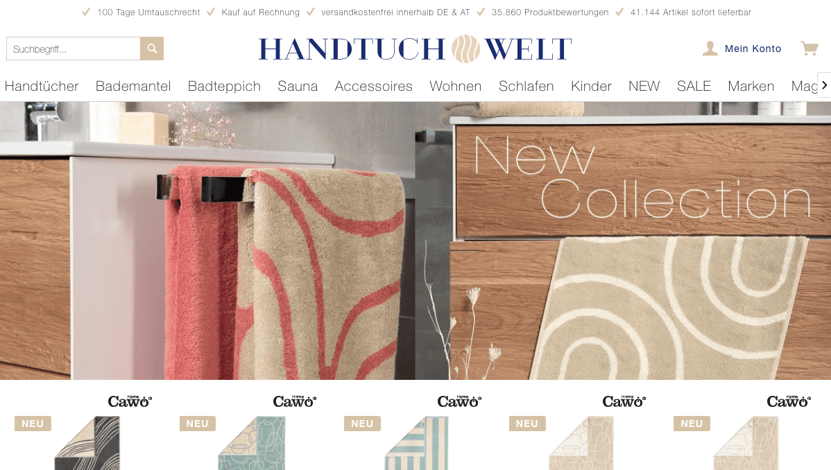 handtuch-welt.de Screenshot