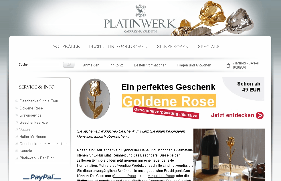 Platinwerk.com Screenshot